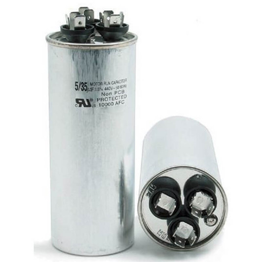 Y4613 - 1/C Capacitor 55 + 5 MFD 440 Volt Round