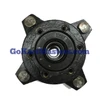 TrailMaster 150/300 Front Wheel Hub/GO Kart & UTV, close-up of sturdy black metal wheel hub with bearing and bolt holes for attachment.