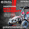 TrailMaster Go Kart 200E XRX Go Kart, a small off-road vehicle with a roll cage, two seats, and large tires designed for recreational racing.