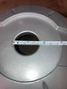 TrailMaster 300 EFI Model Go Kart CVT side cover, metallic silver color with a central circular opening and a measuring tape showing approximately 7.5 inches in diameter.
