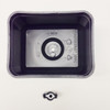 TrailMaster Cheetah 8 Go Kart Air Filter Cover, black plastic and metal cover for air filtration system.