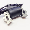 TrailMaster Cheetah 8 Go Kart Ignition Coil, black ignition coil with mounting brackets and electrical wires for go-kart engine spark ignition system.