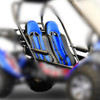 Trailmaster 150 XRS and 150 XRX Bucket Style Seat Back, blue racing seats for off-road vehicles.