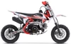 Trailmaster TM10-110 Kids Dirt Bike 24" Seat with Electric Start and Automatic transmission, black, red, and white color scheme, rugged off-road tires, and modern design.