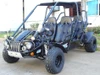 TM 300 XRS-4E 4 Seater Go Kart for Families, rugged off-road go-kart with four seats, black frame, large tires, and safety features.