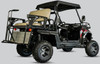 Trailmaster Challenger 200 EGX Golf Cart Style UTV, rugged off-road vehicle with beige seats, black frame, canopy, and large tires.