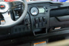 Trailmaster Taurus 200U Utility SXS UTV, interior dashboard view showing steering wheel, gauges, and control switches.