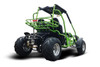 TrailMaster 200 XRS Go Kart with Carburetor, green frame and large off-road tires.