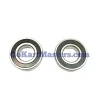 TrailMaster 200 XRS Rear Axle Bearing Set, image of two wheel bearings with metal and black rubber components on a white background.