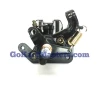 TrailMaster 200 XRS Rear Brake Caliper, black and metallic brake caliper for off-road vehicles with detailed components and mounting hardware.