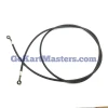 TrailMaster 200 XRS Rear Brake Hose – 75 Inch, black flexible brake line with metal fittings on both ends for ATV or UTV braking system repair.