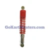 TrailMaster 200 XRS Rear Shock Absorber, red coil spring with metal mounting eyes on both ends for motorcycle suspension.
