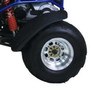 TrailMaster 200 XRX Rear Rim – Aluminum, close-up of the lightweight, durable aluminum rear wheel on a motorized vehicle.
