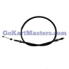 TrailMaster Cheetah 6 BRAKE CABLE, black brake cable with metal fittings for bicycle braking system.