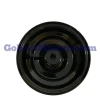 TrailMaster Cheetah 6 Rim, Rear Wheel, black metal construction with central hub and bolt holes for mounting.