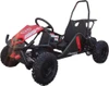 TrailMaster Cheetah 3 Kids Go-Kart, black and red off-road kids' go-kart with rugged tires, safety roll bar, and adjustable seat.