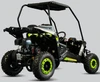 TrailMaster Cheetah 6 Youth Go-Kart, black and neon green off-road go-kart with rugged tires and sturdy frame.