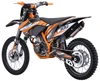 TrailMaster TM38E-300 EFI Full-Size Manual Dirt Bike, orange and black off-road motorcycle with knobby tires, high-performance exhaust, and rugged design.
