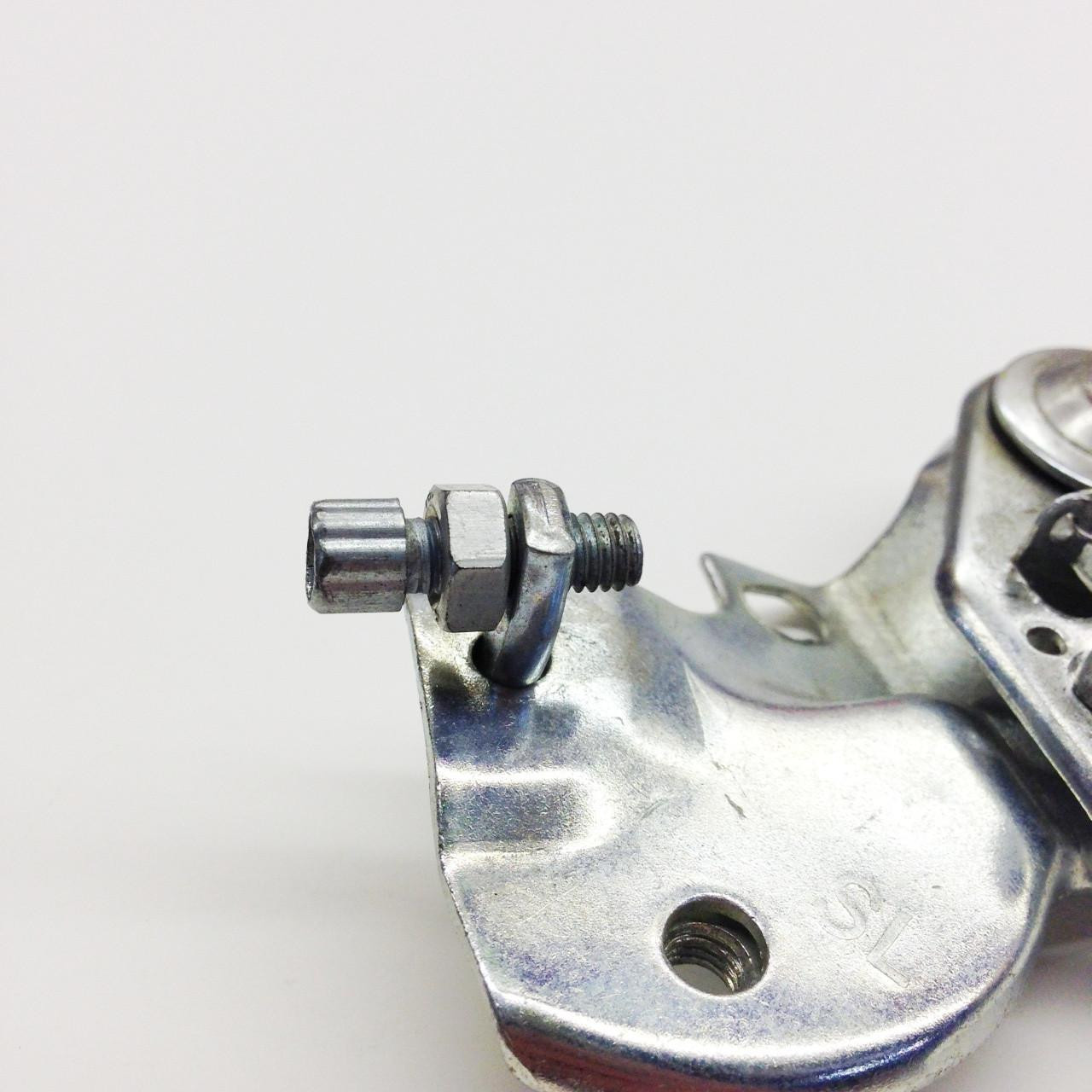TrailMaster Throttle Lever Assy, Mini/Mid/Blazer200R, metal throttle lever assembly with mounting bolt, nut, and spring for ATV throttle control.