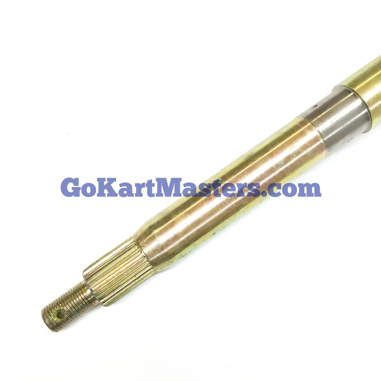 TrailMaster Blazer150 & 150X Rear Axle, metallic yellow and silver shaft for ATV and go-kart vehicles.