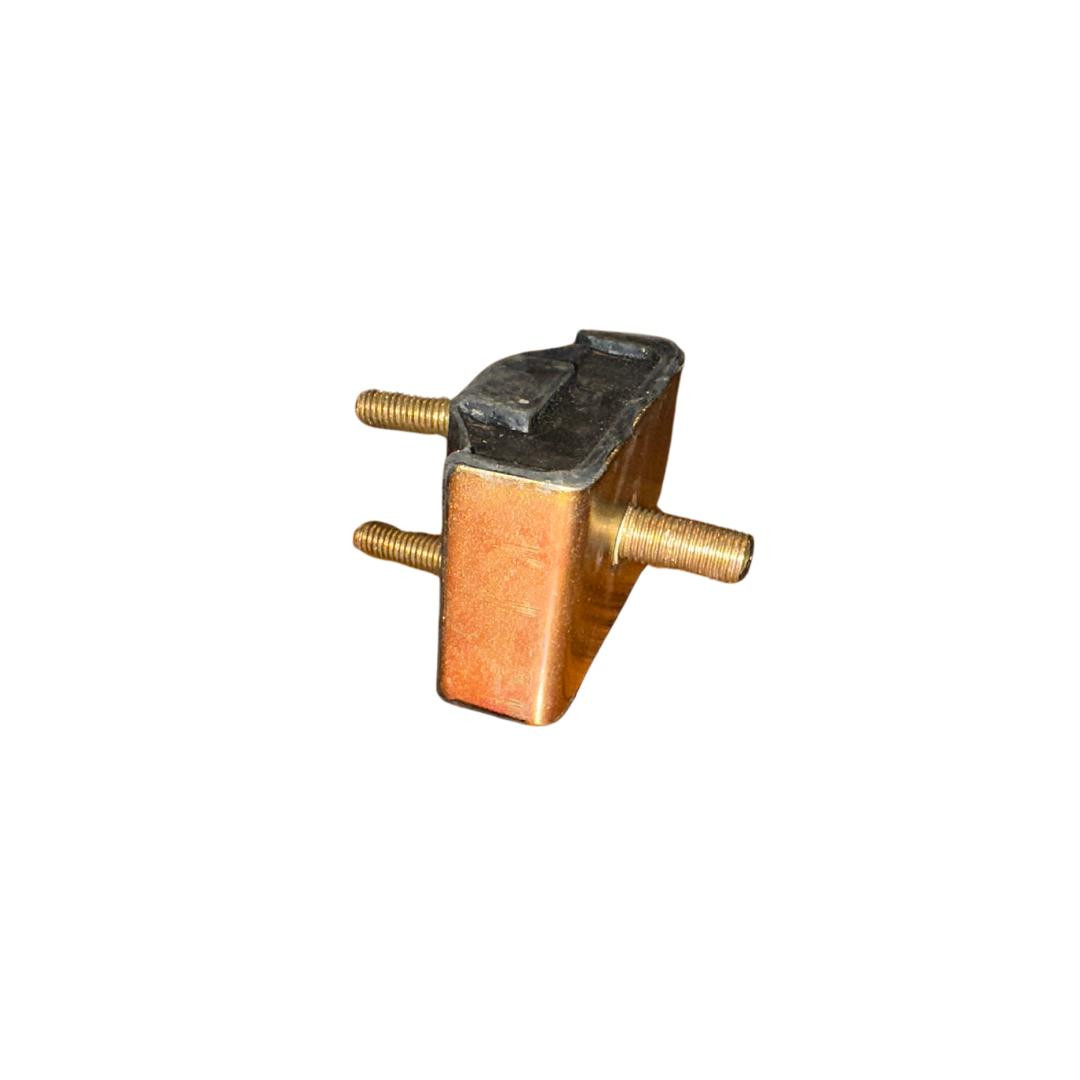 Trailmaster Challenger 300EX Damping Block Motor Mount, a rugged black and metallic gold motor mount with two threaded gold bolts for vehicle engine stabilization.