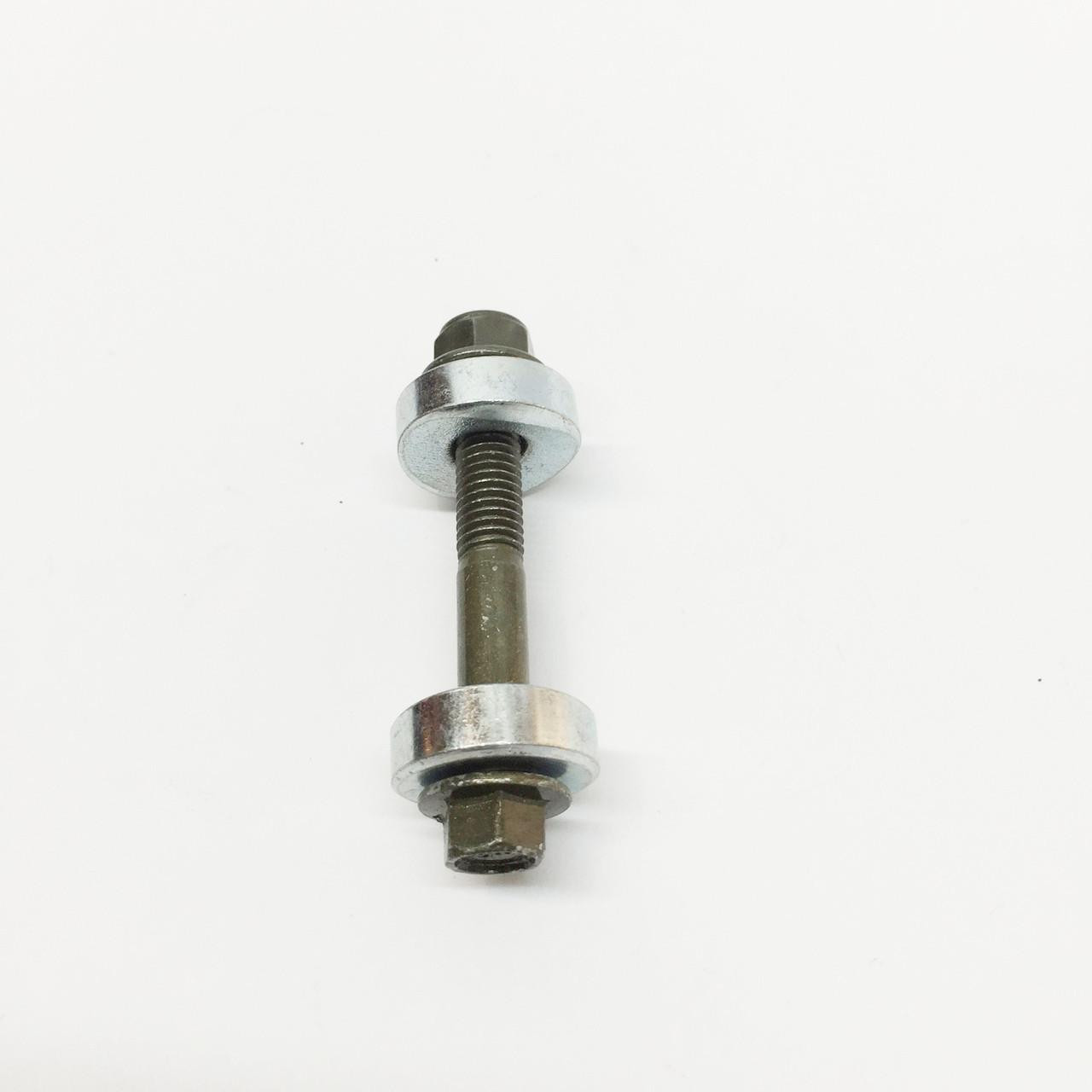 TrailMaster Cheetah 8 Go Kart Frame Hardware Kit, metal bolt with washers and nuts on a white background.