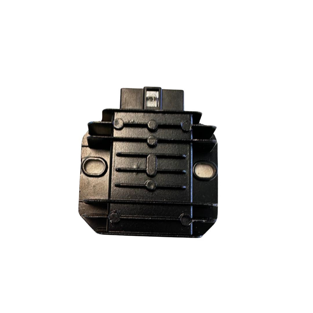 Trailmaster Mid Size go kart regulator for 2024 models, black electronic component with fins for heat dissipation.