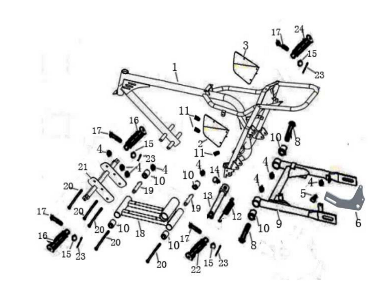 foot peg of hurricane 200x set of 2