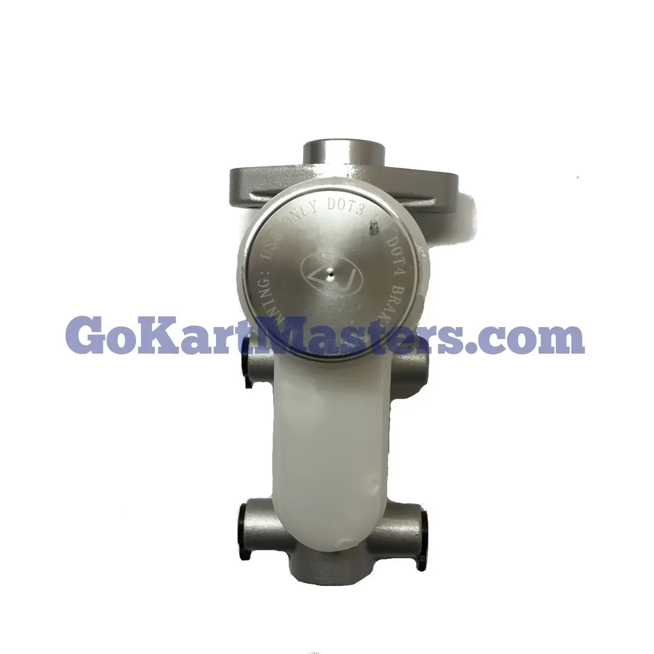 TrailMaster 200 XRS Brake Master Cylinder, silver metal brake component with a round top and mounting points for motorcycle or ATV brake system.