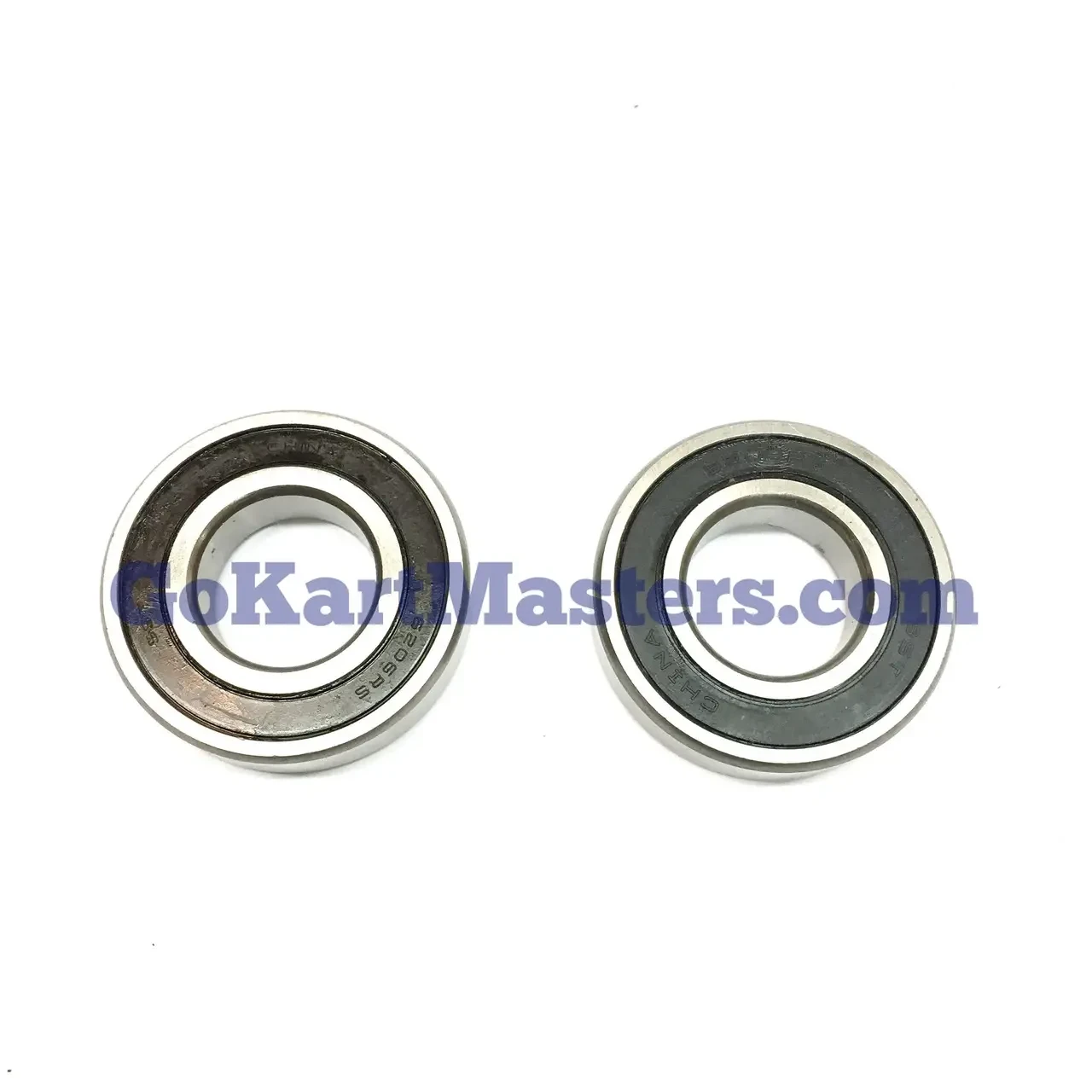 TrailMaster 200 XRX Rear Axle Bearing Set, two circular metal bearings with black rubber inner rings on a white background.