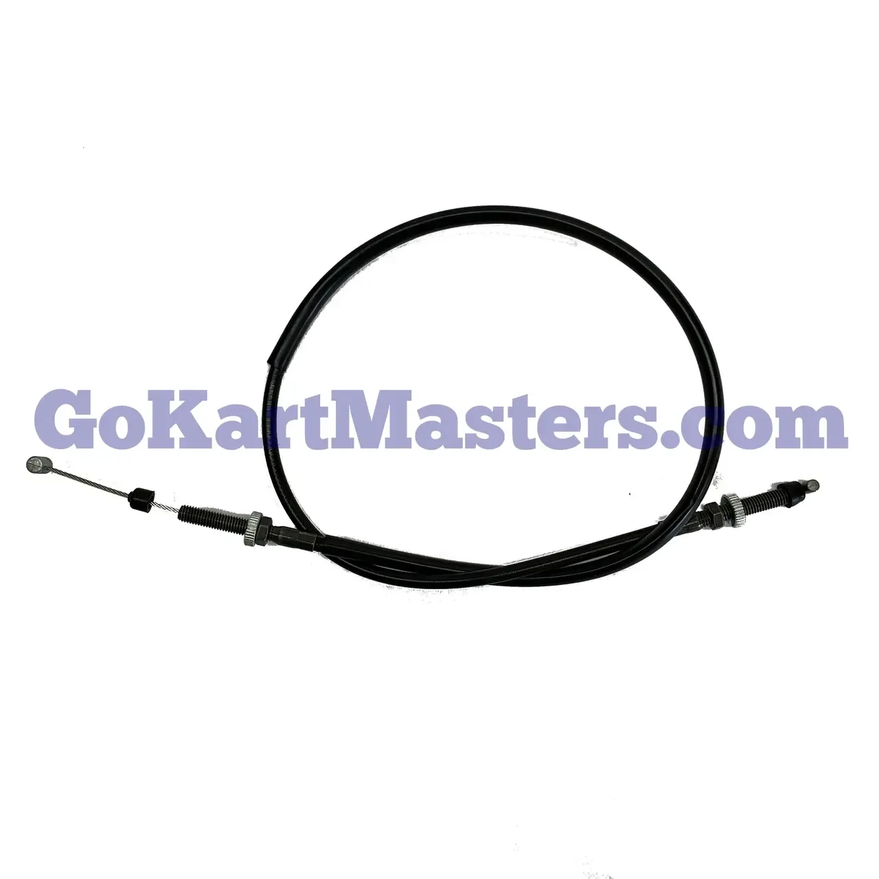 TrailMaster Cheetah 6 BRAKE CABLE, black brake cable with metal fittings for bicycle braking system.