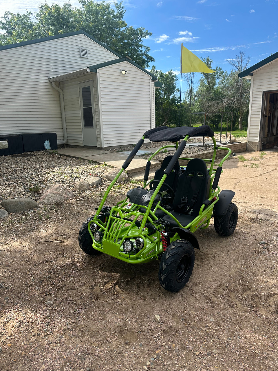 TrailMaster Mid XRX-R Go Kart For Kids w/ Reverse, Electric Start, 5 point harness