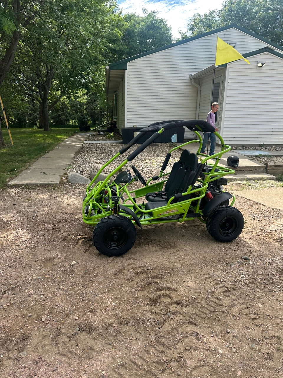 TrailMaster Mid XRX-R Go Kart For Kids w/ Reverse, Electric Start, 5 point harness