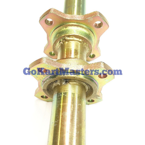 TrailMaster Blazer4 150 & Blazer4 150X Rear Axle, metallic gold-colored automotive part with mounting flanges and a central axle shaft.