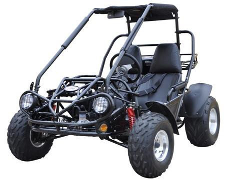 TrailMaster 200 XRS EFI – Full-Size Adult Go Kart with Fuel Injection, CVT, 200cc Engine, front view showing sturdy roll cage, comfortable seating, and rugged tires.
