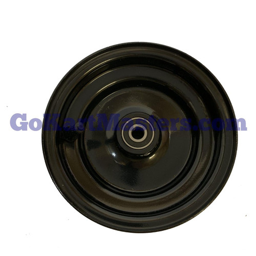 Trailmaster Mini XRX+ and Mini XRX-R+ Front Rim, black metal wheel with central bearing for scooters.