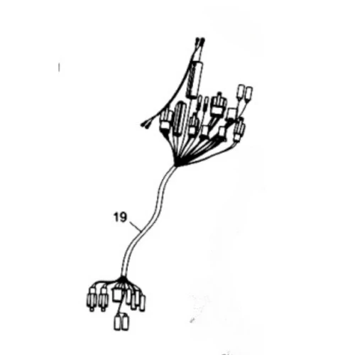 Trailmaster 300 XRS EFI Go KArt Auxiliary Wiring Harness, detailed diagram of a wiring harness with multiple connectors and cables.