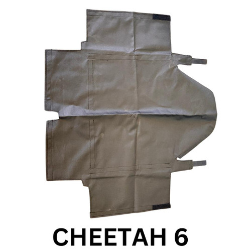 Trailmaster Cheetah 6 (K1) Go Kart Canopy Top, grey fabric canopy cover for the go-kart, with attachment straps for installation.