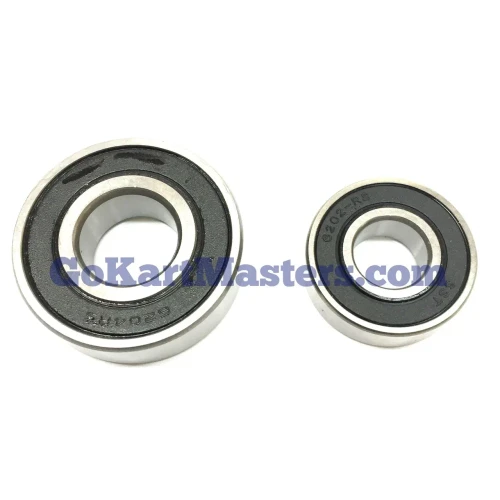 TrailMaster 200 XRS Front Wheel Bearing Kit, pair of wheel bearings with black inner rings and white outer rings, for ATV front wheel replacement.