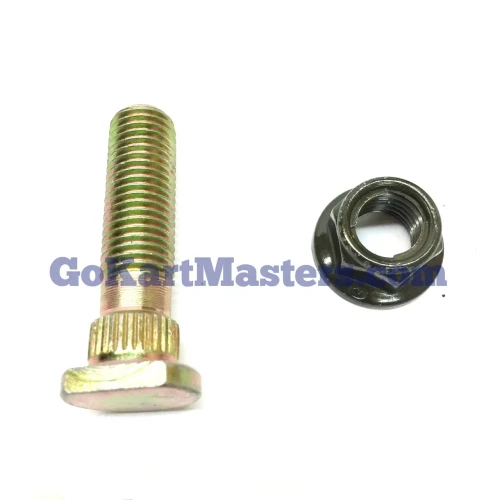 TrailMaster 200 XRS Wheel Stud and Lug Nut with Steel Wheels, metal fasteners for vehicle wheel assembly.