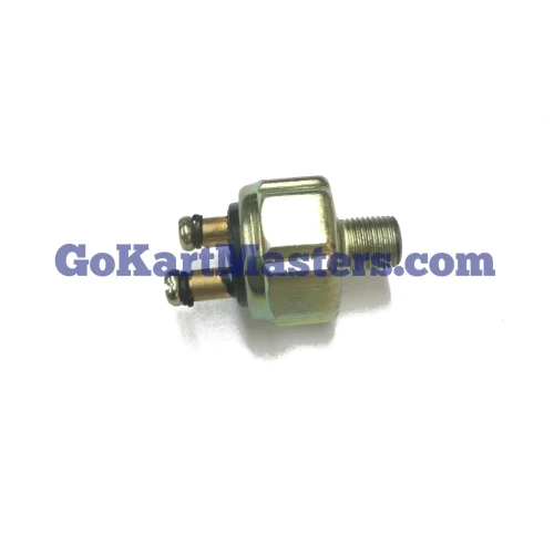 TrailMaster 200 XRX Brake Light and Safety Switch, metallic switch with threaded end and electrical connectors for motorcycle safety system.