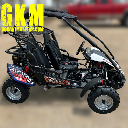 Trailmaster Blazer 200R sport style go kart for kids with a 12 month warranty and the best price online! Trailmaster Blazer 200R sport style go kart for kids with a 12 month warranty and the best price online!