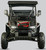TM Challenger 200 EGX Golf Cart Style UTV, front view of a black and red off-road utility vehicle with rugged tires, protective grille, and open cabin design.