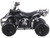 TM 3050c Mini 110cc ATV, black mini quad bike with rugged tires and a sturdy metal frame.