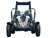 TM Mid Size Blazer 200R Go Kart with Reverse, front view of a compact off-road go-kart with rugged tires and a sturdy frame.