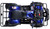 TM Mid 125cc ATV B125, top view of a blue mini quad bike with black safety bars and rugged tires.