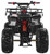 TM Mid 125cc ATV B125, front view of the black and gray all-terrain vehicle with large knobby tires and a front bumper.