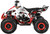 TM Mid 125 cc K125 Youth ATV, rugged off-road vehicle with large tires, black seat, and red and black frame.