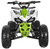 TM Mid 125 cc K125 Youth ATV, front view of a green and white youth ATV with large rugged tires, headlights, and suspension system.