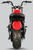 TM MB200-2 Mini Bike, front view showing large tread tire, black handlebars, red fuel tank, and black seat.